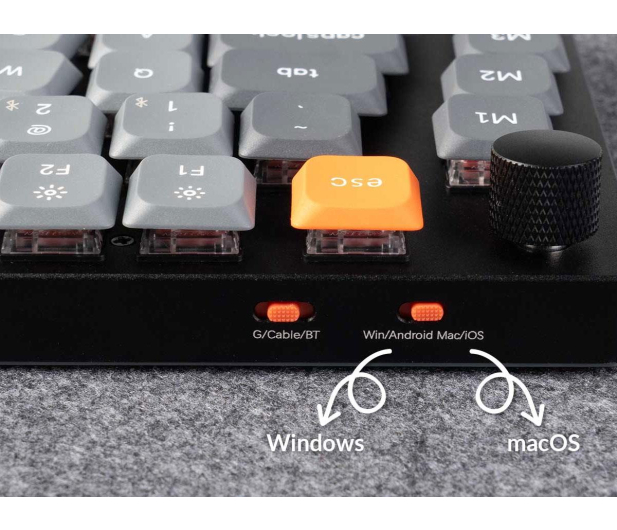 Keychron K15 Max H1 UltraSlim Low Profile Gateron Red Ergonomic RGB - 1507479 - zdjęcie 4